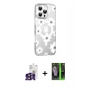 MARSİLYAN™- iPhone 16 Pro Max Kılıf Yörünge Işık Prime - Şeffaf 360 Full Body Arka Koruyucu + Bilvis Titan Kamera Lens - SH