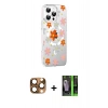 MARSİLYAN™- iPhone 16 Pro Max Kılıf Yörünge Işık Prime - Şeffaf 360 Full Body Arka Koruyucu + Pers Alüminyum Kamera Lens - CLTM