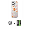 MARSİLYAN™- iPhone 16 Pro Max Kılıf Yörünge Işık Prime - Şeffaf 360 Full Body Arka Koruyucu + Pers Alüminyum Kamera Lens - GI