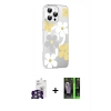 MARSİLYAN™- iPhone 16 Pro Max Kılıf Yörünge Işık Prime - Şeffaf 360 Full Body Arka Koruyucu + Bilvis Titan Kamera Lens - GS
