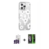 MARSİLYAN™- iPhone 16 Pro Max Kılıf Yörünge Işık Prime - Şeffaf 360 Full Body Arka Koruyucu + Bilvis Titan Kamera Lens - GS