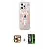 MARSİLYAN™- iPhone 16 Pro Max Kılıf Yörünge Işık Prime - Şeffaf 360 Full Body Arka Koruyucu + Pers Alüminyum Kamera Lens - CLTM