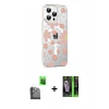 MARSİLYAN™- iPhone 16 Pro Max Kılıf Yörünge Işık Prime - Şeffaf 360 Full Body Arka Koruyucu + Siyah Raze Metal Kamera Lens