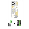 MARSİLYAN™- iPhone 16 Pro Max Kılıf Yörünge Işık Prime - Şeffaf 360 Full Body Arka Koruyucu + Siyah Raze Metal Kamera Lens