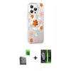 MARSİLYAN™- iPhone 16 Pro Max Kılıf Yörünge Işık Prime - Şeffaf 360 Full Body Arka Koruyucu + Siyah Raze Metal Kamera Lens