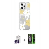 MARSİLYAN™- iPhone 16 Pro Max Kılıf Yörünge Işık Prime - Şeffaf 360 Full Body Arka Koruyucu + Bilvis Titan Kamera Lens - TMGI