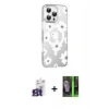 MARSİLYAN™- iPhone 16 Pro Max Kılıf Yörünge Işık Prime - Şeffaf 360 Full Body Arka Koruyucu + Bilvis Titan Kamera Lens - TMGI