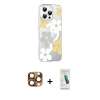 MARSİLYAN™- iPhone 16 Pro Max Kılıf Yörünge Işık Prime - Şeffaf Pasifik Cam Ekran Koruyucu + Pers Alüminyum Kamera Lens - CLTM