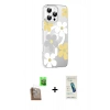 MARSİLYAN™- iPhone 16 Pro Max Kılıf Yörünge Işık Prime - Şeffaf Pasifik Cam Ekran Koruyucu + Raze Metal Kamera Lens - CLTM