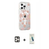 MARSİLYAN™- iPhone 16 Pro Max Kılıf Yörünge Işık Prime - Şeffaf Pasifik Cam Ekran Koruyucu + PVD Metal Kamera Lens - GD