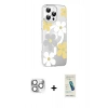 MARSİLYAN™- iPhone 16 Pro Max Kılıf Yörünge Işık Prime - Şeffaf Pasifik Cam Ekran Koruyucu + Gümüş Pers Alüminyum Kamera Lens