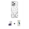MARSİLYAN™- iPhone 16 Pro Max Kılıf Yörünge Işık Prime - Şeffaf Pasifik Cam Ekran Koruyucu + Bilvis Titan Kamera Lens - TMGI