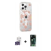 MARSİLYAN™- iPhone 16 Pro Max Kılıf Yörünge Işık Prime - Siyah 360 Mat Full Body Arka Koruyucu + Bilvis Titan Kamera Lens - TMGI
