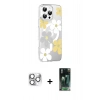 MARSİLYAN™- iPhone 16 Pro Max Kılıf Yörünge Işık Prime - Siyah 360 Mat Full Body Arka Koruyucu + Pers Alüminyum Kamera Lens - GS