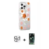 MARSİLYAN™- iPhone 16 Pro Max Kılıf Yörünge Işık Prime - Siyah 360 Mat Full Body Arka Koruyucu + Pers Alüminyum Kamera Lens - GS