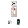 MARSİLYAN™- iPhone 16 Pro Max Kılıf Yörünge Işık Prime - Siyah 360 Mat Full Body Arka Koruyucu + Pers Alüminyum Kamera Lens - GS