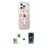 MARSİLYAN™- iPhone 16 Pro Max Kılıf Yörünge Işık Prime - Siyah 360 Mat Full Body Arka Koruyucu + Raze Metal Kamera Lens - NLGY