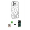 MARSİLYAN™- iPhone 16 Pro Max Kılıf Yörünge Işık Prime - Siyah 360 Mat Full Body Arka Koruyucu + Raze Metal Kamera Lens - NLGY