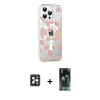 MARSİLYAN™- iPhone 16 Pro Max Kılıf Yörünge Işık Prime - Siyah 360 Mat Full Body Arka Koruyucu + Siyah PVD Metal Kamera Lens