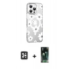 MARSİLYAN™- iPhone 16 Pro Max Kılıf Yörünge Işık Prime - Siyah 360 Mat Full Body Arka Koruyucu + Siyah PVD Metal Kamera Lens
