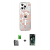 MARSİLYAN™- iPhone 16 Pro Max Kılıf Yörünge Işık Prime - Siyah 360 Mat Full Body Arka Koruyucu + Raze Metal Kamera Lens - SH