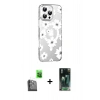 MARSİLYAN™- iPhone 16 Pro Max Kılıf Yörünge Işık Prime - Siyah 360 Mat Full Body Arka Koruyucu + Raze Metal Kamera Lens - SH