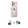 MARSİLYAN™- iPhone 16 Pro Max Kılıf Yörünge Işık Prime - Siyah 3D Antistatik Cam Ekran Koruyucu + Bilvis Titan Kamera Lens - GS