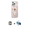 MARSİLYAN™- iPhone 16 Pro Max Kılıf Yörünge Işık Prime - Siyah 3D Antistatik Cam Ekran Koruyucu + PVD Metal Kamera Lens - GD