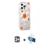 MARSİLYAN™- iPhone 16 Pro Max Kılıf Yörünge Işık Prime - Siyah 3D Antistatik Cam Ekran Koruyucu + PVD Metal Kamera Lens - GD