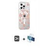 MARSİLYAN™- iPhone 16 Pro Max Kılıf Yörünge Işık Prime - Siyah 3D Antistatik Cam Ekran Koruyucu + PVD Metal Kamera Lens - SH