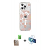 MARSİLYAN™- iPhone 16 Pro Max Kılıf Yörünge Işık Prime - Siyah 3D Antistatik Cam Ekran Koruyucu + Raze Metal Kamera Lens - CLTM