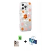 MARSİLYAN™- iPhone 16 Pro Max Kılıf Yörünge Işık Prime - Siyah 3D Antistatik Cam Ekran Koruyucu + Raze Metal Kamera Lens - NLGY