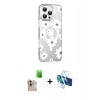 MARSİLYAN™- iPhone 16 Pro Max Kılıf Yörünge Işık Prime - Siyah 3D Antistatik Cam Ekran Koruyucu + Raze Metal Kamera Lens - NLGY