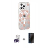 MARSİLYAN™- iPhone 16 Pro Max Kılıf Yörünge Işık Prime - Siyah 3D Antistatik Hayalet Cam Ekran Koruyucu + Bilvis Titan Kamera Lens - TMGI