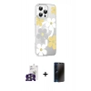 MARSİLYAN™- iPhone 16 Pro Max Kılıf Yörünge Işık Prime - Siyah 3D Antistatik Hayalet Cam Ekran Koruyucu + Bilvis Titan Kamera Lens - GS