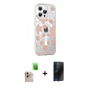 MARSİLYAN™- iPhone 16 Pro Max Kılıf Yörünge Işık Prime - Siyah 3D Antistatik Hayalet Cam Ekran Koruyucu + Raze Metal Kamera Lens - NLGY