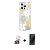 MARSİLYAN™- iPhone 16 Pro Max Kılıf Yörünge Işık Prime - Siyah 3D Antistatik Hayalet Cam Ekran Koruyucu + Bilvis Titan Kamera Lens - TMGI