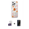 MARSİLYAN™- iPhone 16 Pro Max Kılıf Yörünge Işık Prime - Siyah 3D Antistatik Hayalet Cam Ekran Koruyucu + Bilvis Titan Kamera Lens - GS