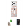 MARSİLYAN™- iPhone 16 Pro Max Kılıf Yörünge Işık Prime - Siyah 3D Antistatik Hayalet Cam Ekran Koruyucu + Raze Metal Kamera Lens - CLTM