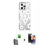 MARSİLYAN™- iPhone 16 Pro Max Kılıf Yörünge Işık Prime - Siyah 3D Antistatik Mat Seramik Nano Ekran Koruyucu + Raze Metal Kamera Lens - SH