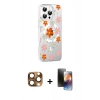 MARSİLYAN™- iPhone 16 Pro Max Kılıf Yörünge Işık Prime - Siyah 3D Antistatik Mat Seramik Nano Ekran Koruyucu + Çöl Titanyum Pers Alüminyum Kamera Lens