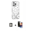 MARSİLYAN™- iPhone 16 Pro Max Kılıf Yörünge Işık Prime - Siyah 3D Antistatik Mat Seramik Nano Ekran Koruyucu + PVD Metal Kamera Lens - GD