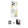 MARSİLYAN™- iPhone 16 Pro Max Kılıf Yörünge Işık Prime - Siyah 3D Antistatik Mat Seramik Nano Ekran Koruyucu + PVD Metal Kamera Lens - GD