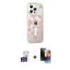 MARSİLYAN™- iPhone 16 Pro Max Kılıf Yörünge Işık Prime - Siyah 3D Antistatik Mat Seramik Nano Ekran Koruyucu + Bilvis Titan Kamera Lens - TMGI