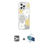 MARSİLYAN™- iPhone 16 Pro Max Kılıf Yörünge Işık Prime - Siyah 3D Antistatik Seramik Nano Ekran Koruyucu + PVD Metal Kamera Lens - GS