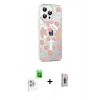 MARSİLYAN™- iPhone 16 Pro Max Kılıf Yörünge Işık Prime - Siyah Bilvis 3D Cam Ekran Koruyucu + Raze Metal Kamera Lens - BZ