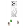 MARSİLYAN™- iPhone 16 Pro Max Kılıf Yörünge Işık Prime - Siyah Bilvis 3D Cam Ekran Koruyucu + Raze Metal Kamera Lens - NLGY
