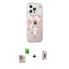 MARSİLYAN™- iPhone 16 Pro Max Kılıf Yörünge Işık Prime - Siyah Bilvis 3D Cam Ekran Koruyucu + Raze Metal Kamera Lens - NLGY