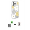 MARSİLYAN™- iPhone 16 Pro Max Kılıf Yörünge Işık Prime - Siyah Bilvis 3D Cam Ekran Koruyucu + Siyah Raze Metal Kamera Lens