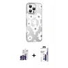 MARSİLYAN™- iPhone 16 Pro Max Kılıf Yörünge Işık Prime - Siyah Bilvis 3X AR Hayalet Cam Ekran Koruyucu + Bilvis Titan Kamera Lens - TMGI